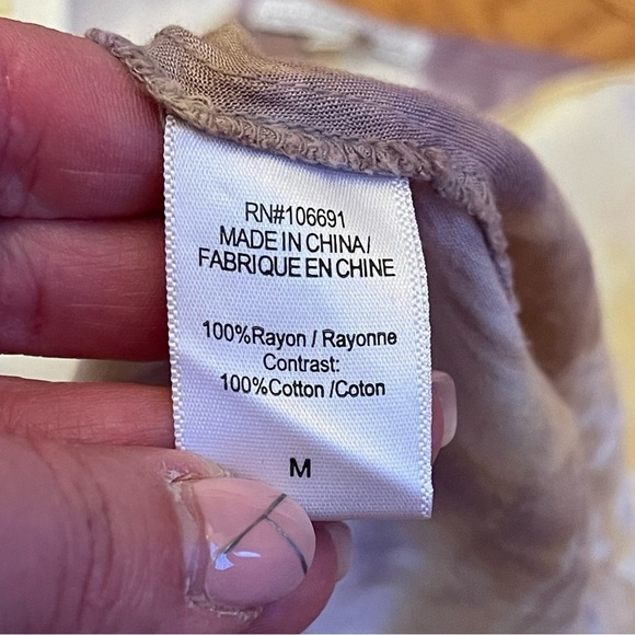 Young Fabulous & Broke Eyelet Poet Blouse Top in Violet Jupiter Wash tie dye M - Picture 9 of 9